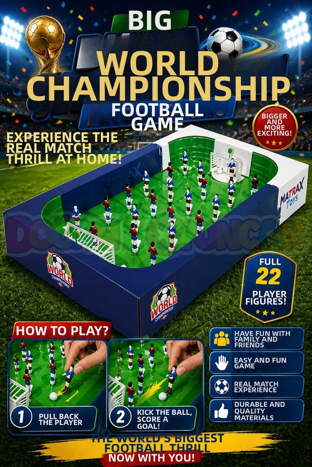 Great World Championship Football Game - Football Match Toy - Football Toys - Ball Toy Langır