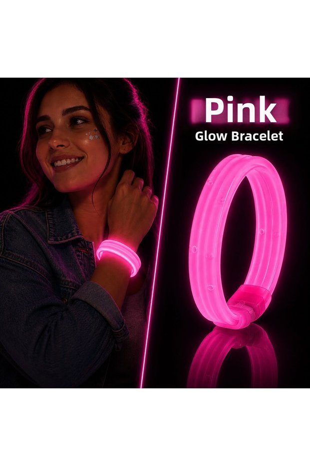Pink Thick Glow Bracelet – Shatteringly Bright Party and Festival Bracelet