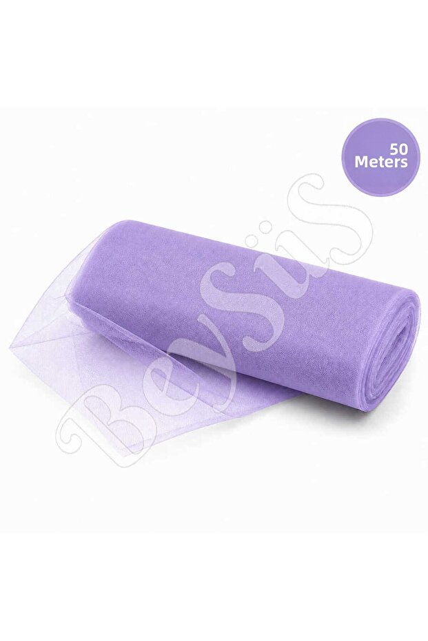 Ornamental Tulle Lilac Crystal Tulle 50 m