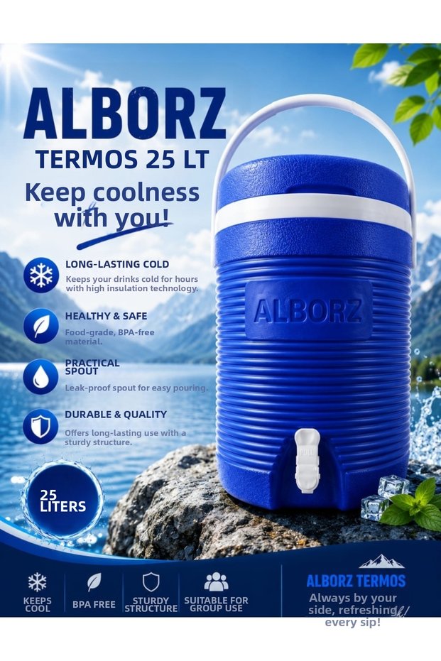25 L Plastic Water Thermos with Tap Portable Water Canister for Picnic Camping Garden Use