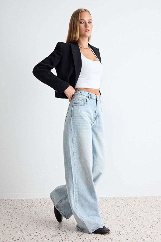 Mavi Yüksek Bel Ekstra Wide Leg Palazzo %100 Pamuk Non-Stretch Jeans TWOSS25JE00179 - 1