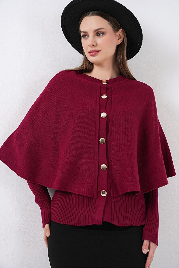 Bdart Ribbed Textured Long Sleeve Buttoned Cardigan