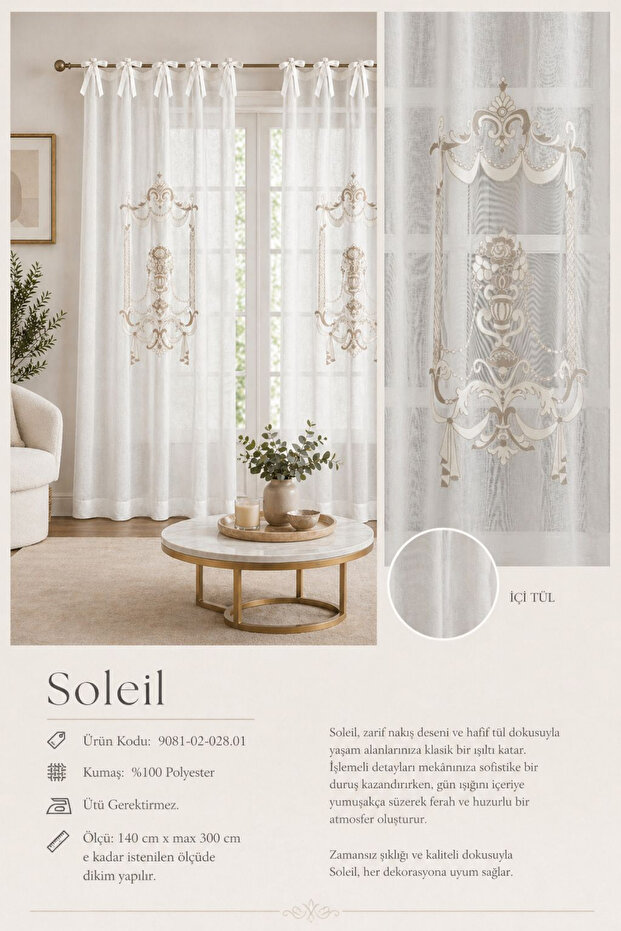 Soleil Linen Look Panel Curtain 9081-02-392