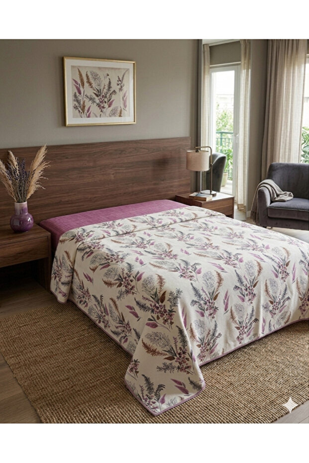طباعة نمط باشاك 200x240 سم. بيك أحادي مزدوج (BATTAL).