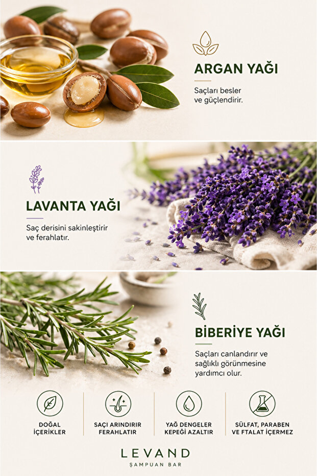 100 GR Lavender & Argan Oil SOLID SHAMPOO - 2