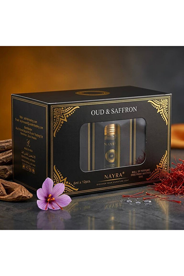 12 قطعة عطر رول أون بالعود والزعفران