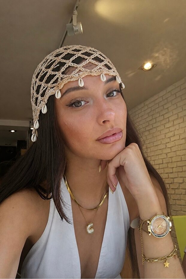 باندانا شبكية فاخرة محبوكة يدويًا