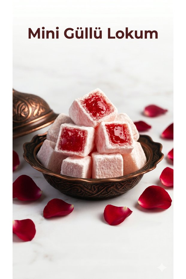 Glucose Free Turkish Delight 1.5 kg Rose Turkish Delight Mini Snack