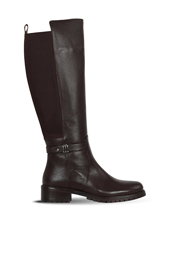 Brown Flotter Leather Women's Flat Boots 33Wc1170