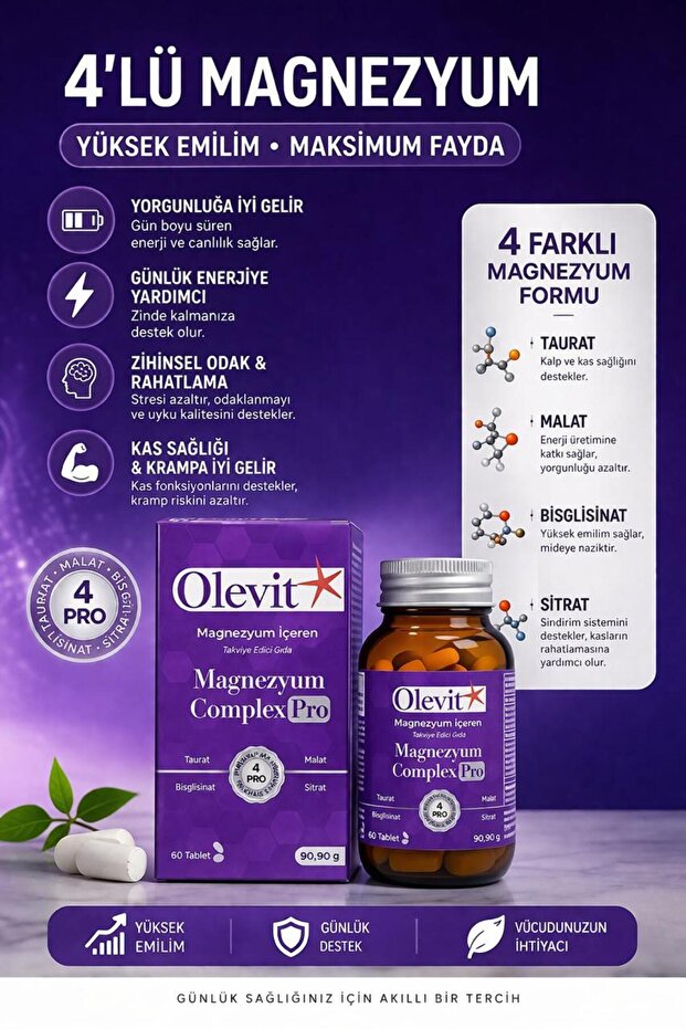 MAGNEZYUM COMPLEX PRO 60 Tablet