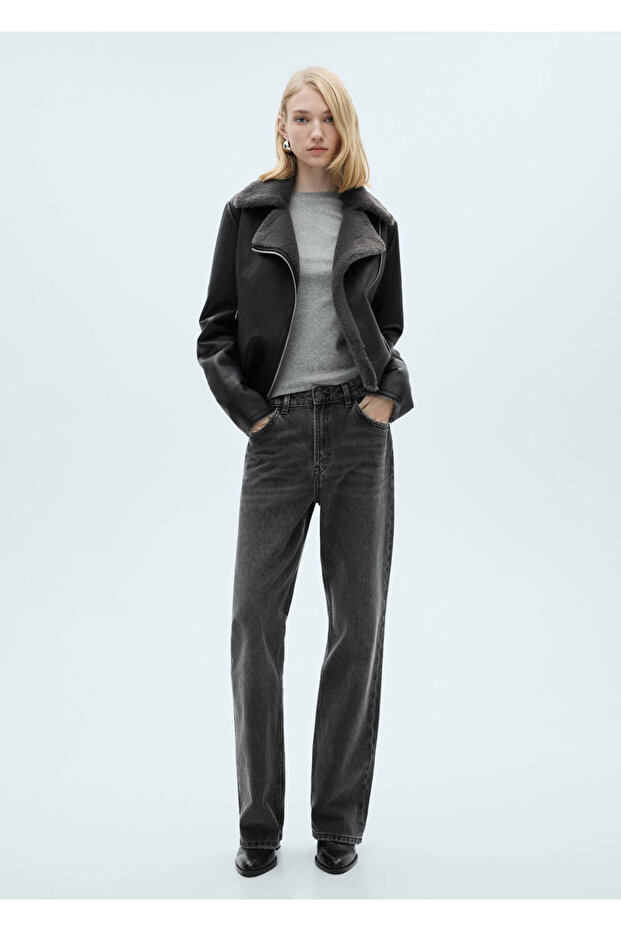 Jacke mit Kunstpelzfutter - 2