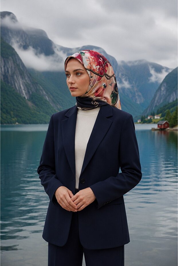 وشاح حريري من التويل
