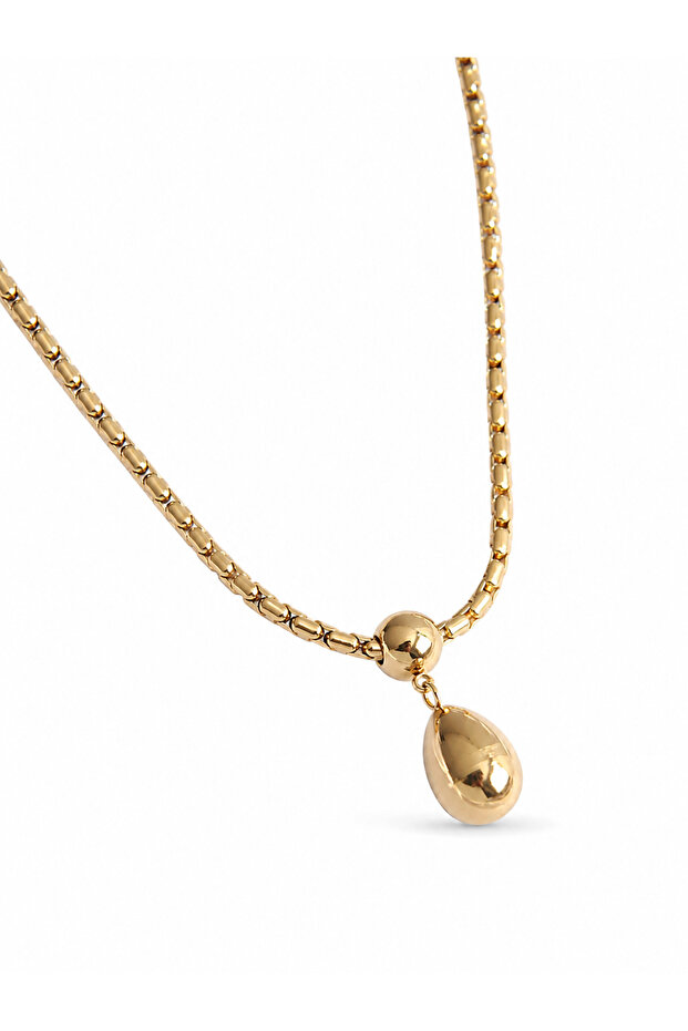 316L Steel Gold Color Snake Back Chain Model Drop Dangle Women's Necklace