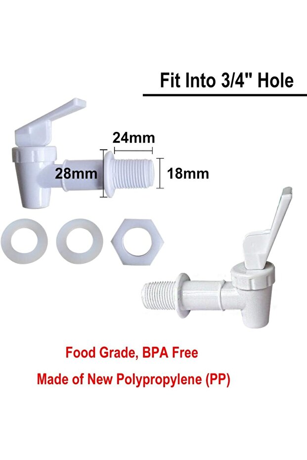 4-Piece Replacement Cooler Faucet Spigot, BPA-Free Plastic Spouts for Beverage Dispenser