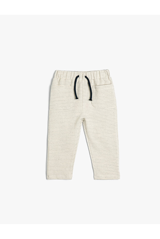 Jogger Sweatpants Pocket Detailed Tie Waist Cotton