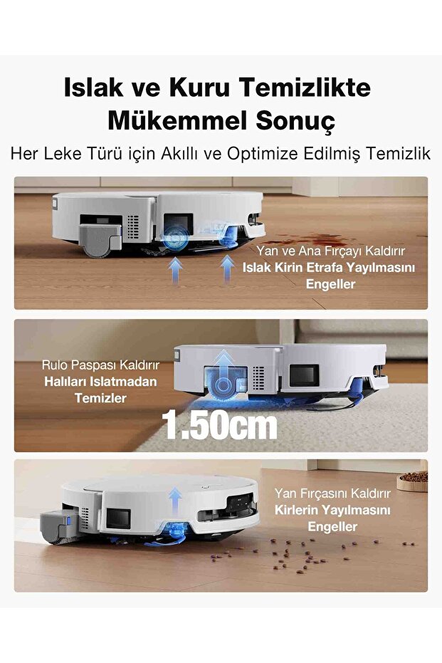 DEEBOT T90 PRO Omni Ses Kontrollü Robot Süpürge ve Paspas, 30.000 Pa Emiş Gücü - 8