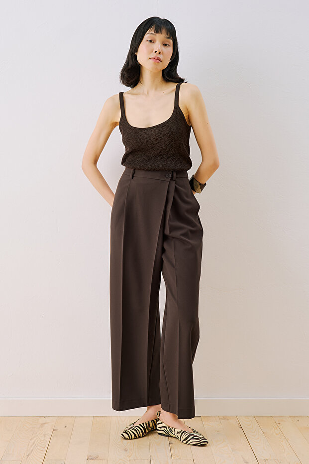 Anvelop Clothing Fabric Pants Brown