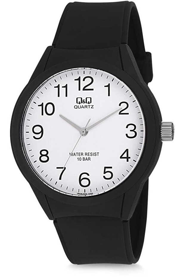 Vr28J002Y Black Silicone Cord Numerical Men's Wristwatch