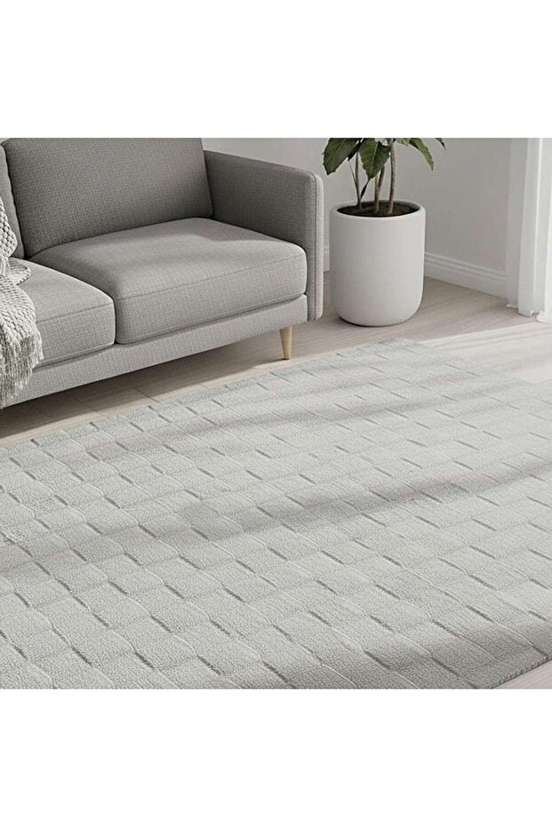 Fontana Soft Touch Shaggy Rug 160x230cm - Silver