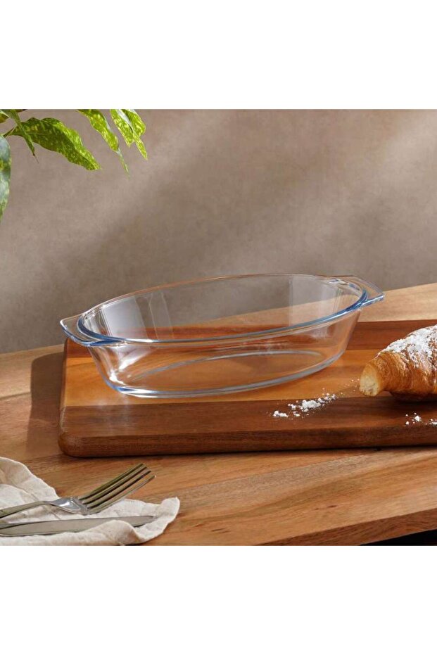 Esme Oval Glass Baking Dish 23.6x13x5.3cm -clear
