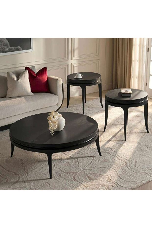Quasar Coffee Table Set - Black