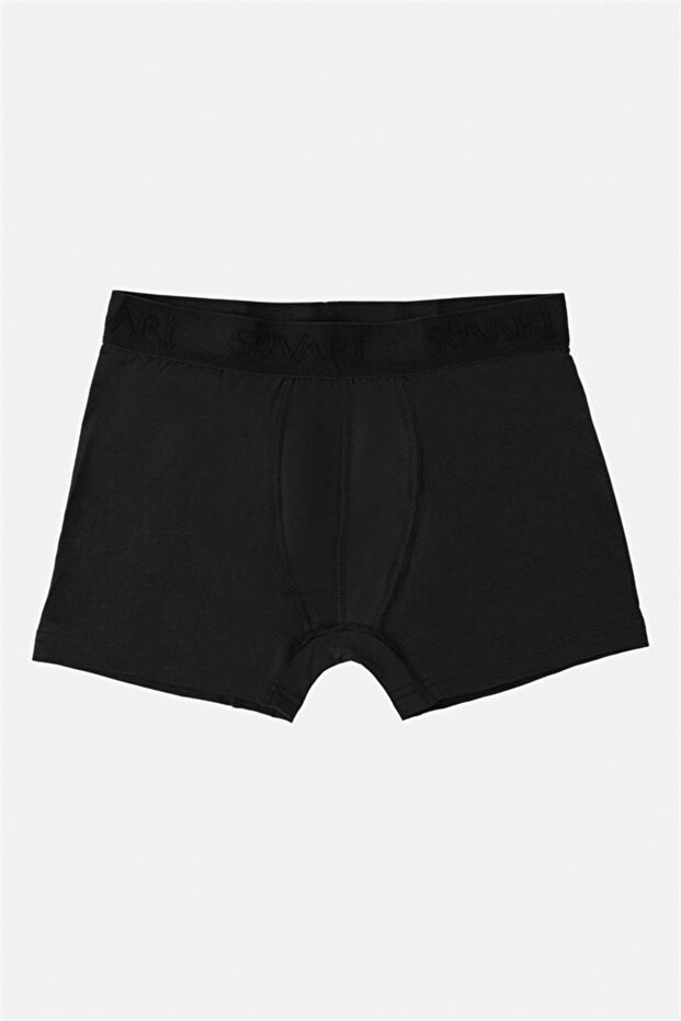 Siyah Regular Düz Boxer - 1
