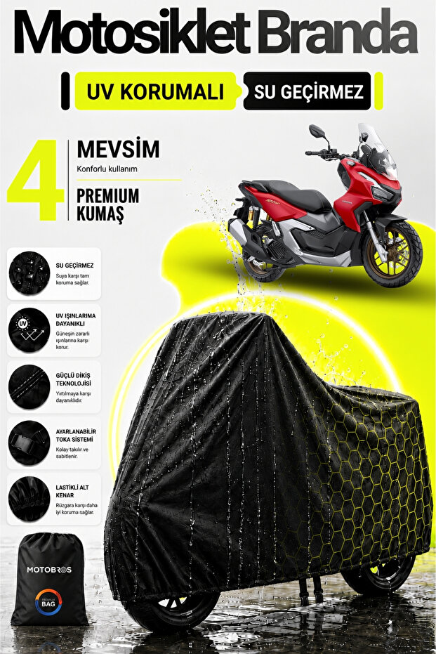 Motorcycle Tarpaulin Yamaha Adv Black Waterproof and Durable (Thickest) Cloth Life Use