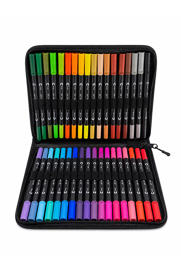 36 Piece Double-Ended Brush And 0.4 Mm Fine-Tip Marker Pen Set Wallet Pen Set Pro