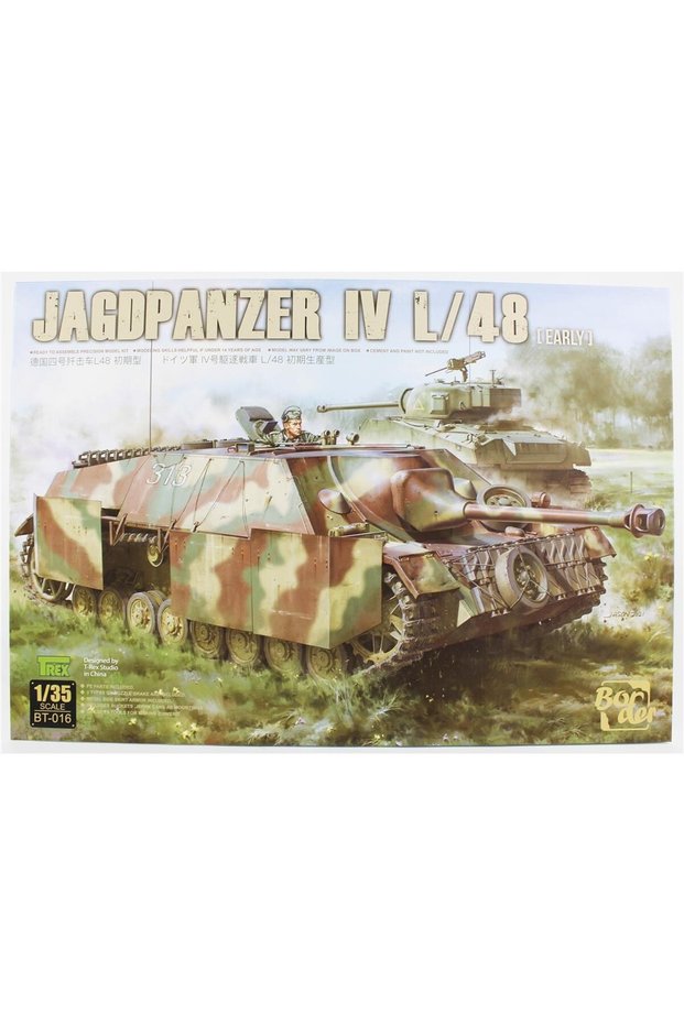 Border Bt-016 1/35 Scale, Jagdpanzer Iv L/48, Early Period Tank, Plastic Model Kit