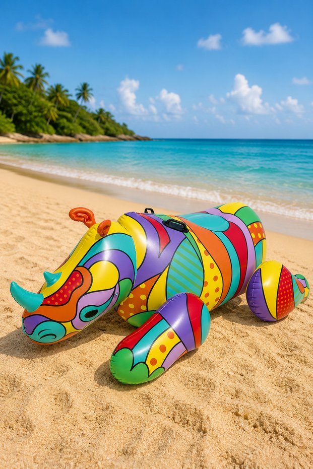 Narwhal Rider Boat - Inflatable Narwhal - Boat Sea Narwhal Rider - Narwhal with Handle 201X102 Cm.