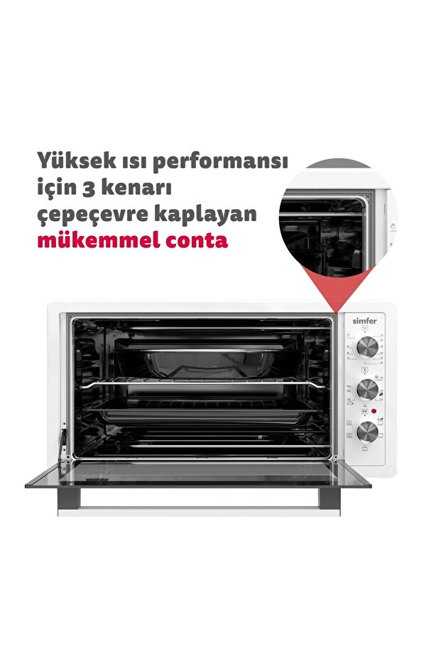 4502 Beyaz 45 LT Turbo Fan Mini / Midi Fırın - 6 Fonksiyon, Yoğurt Yapma, Buz Çözme & İç Aydınlatma - 7