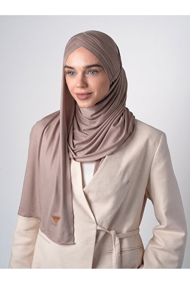 شال حجاب متقاطع من 3 طبقات - ST 059