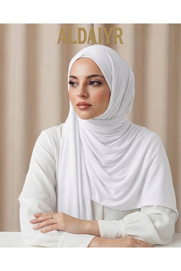 شال قطني ممشط فضي سادة