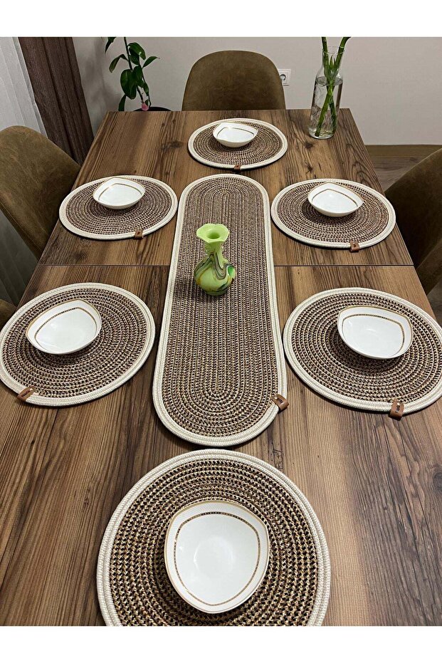 Jute Straw 6 Pieces of Supla (Small Bread Rolls) 1 Piece of Runner Gift Dowry Box