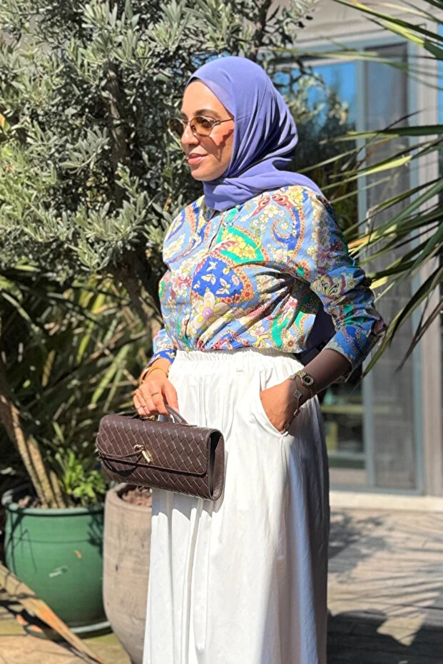 شال شيفون كريب - ليلك