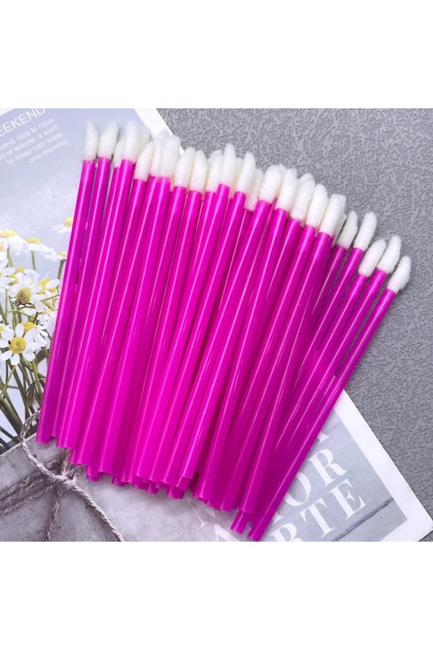 50PCS Purple Wholesale 50/1000 PCS Disposable Lip Brush Women Accessories Lipstick Gloss Wands Appli