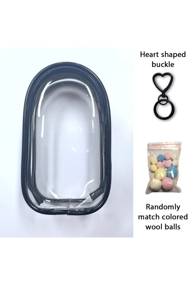 B04 For Mini Labubu Pin For LoveTransparent Colorful Protector Case V4 Doll Accessories Plush Doll D