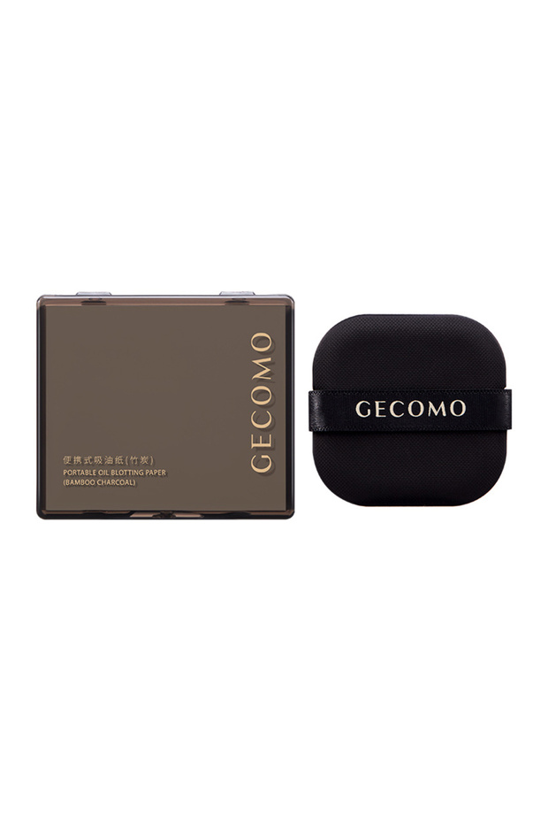 100pcs wth box 100 Sheets Oil Control Paper with Case & Powder Puff Oil Blotting Papers Bamb