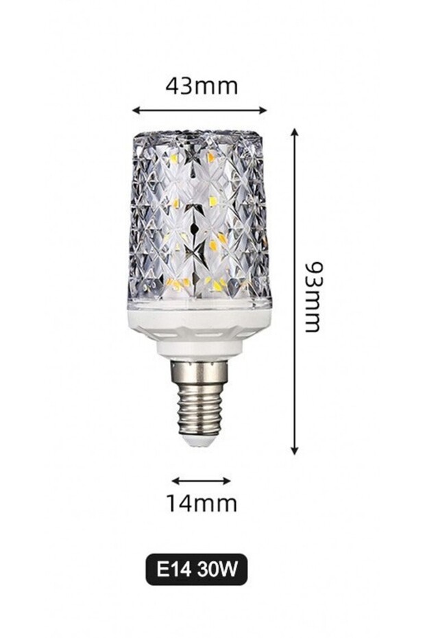Cold White E14 30W LED corn light bulbs E27 E14 30W 40W AC 220V 240V 5730 SMD LED crystal lamp 360 B