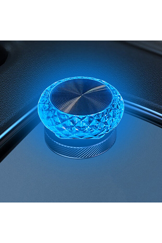 مصابيح إضاءة محيطية LED صغيرة محمولة بمنفذ USB للسيارة باللون الأزرق الجليدي لديكور محيط السيارة الداخلي