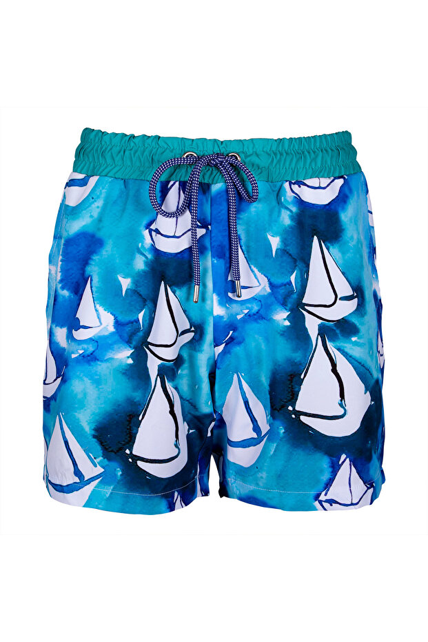 Sailboats Men Swim Trunk S Size