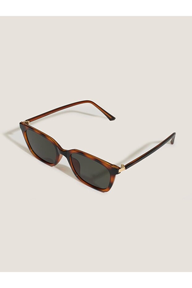 Unisex Rectangular Sunglasses Leopard Pattern Frame Smoked Glass Uv Protection Fraser C4