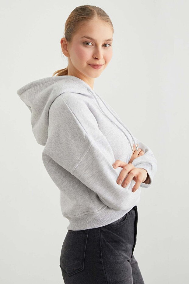 3 Thread Basic Hooded Sweatshirt - 4