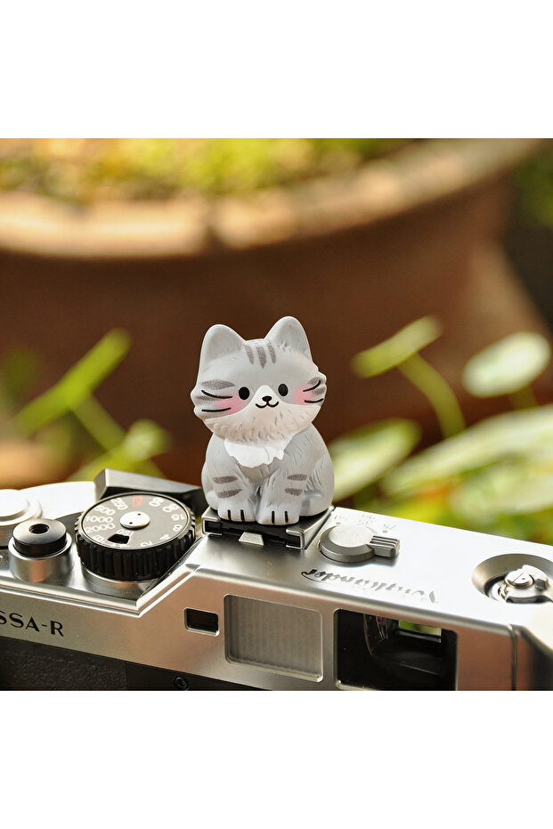 A Cartoon Kitten Camera Hot Shoe Cover Cute Cat Hot Shoe Cap 3D Animal Camera Accessory for Sony Fuj