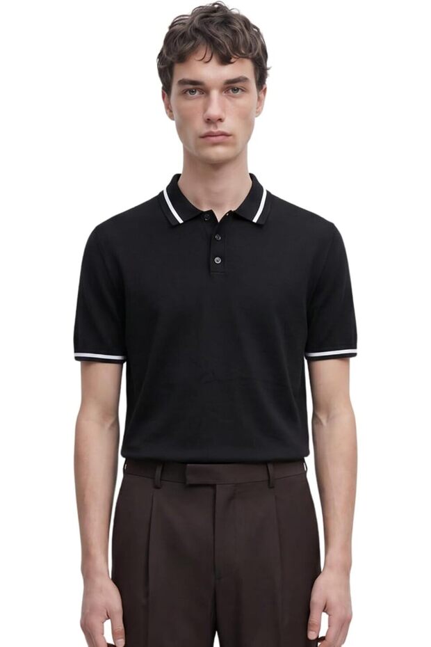 Premium Men's Knitwear Polo T-Shirt Alberto
