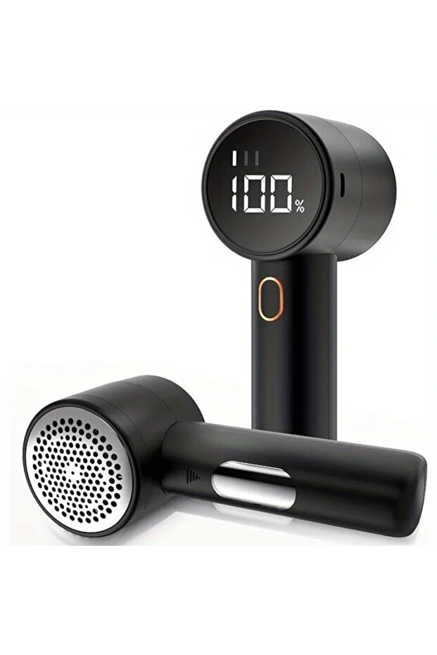 black Electric Lint Remover, Fabric Shaver, USB Rechargeable Sweater Shaver, Power Lint Shaver, LED