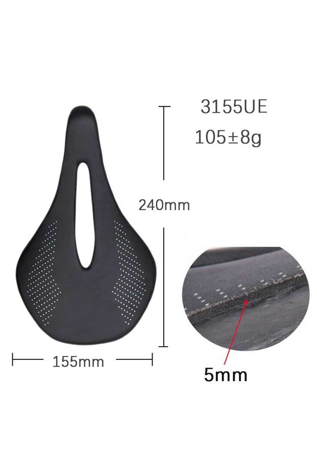 3155UE ELITA ONE Carbon Saddle Super Light 90g 240*143mm MTB/Road Bike Saddle Carbon Rails 7x9mm Bic