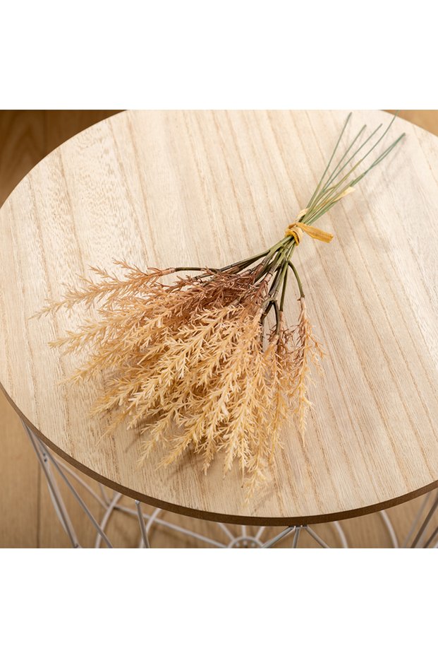Sandy colored 6pcs Plastic Wheatgrass Artificial Flowers Room Home Autumn Wedding Decoration Rime Re