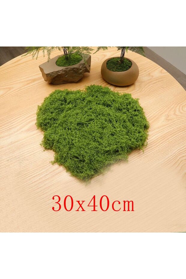 As show A-Light Green Green Fake Moss DIY Crafts Grass Artificial Moss Faux Preserved Moss Green Pla