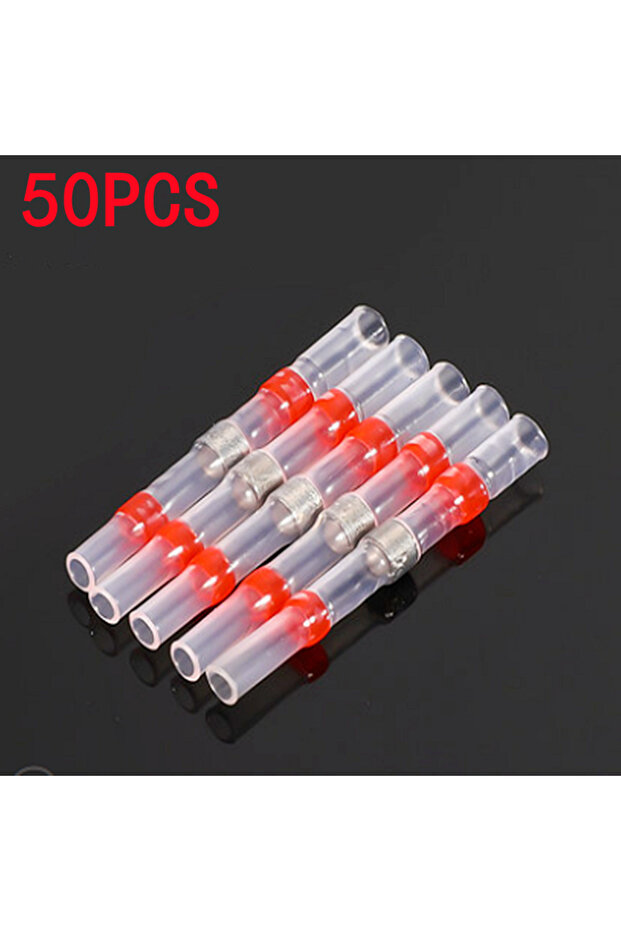 50pcs-red-bag Welding Ring Heat Shrink Terminal, IP67 Waterproof, Electrical Equipment Connection He